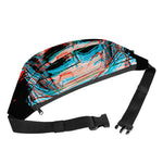 Digital Glitch Astronaut Skull Print Fanny Pack