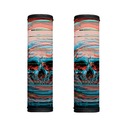 Digital Glitch Astronaut Skull Print Handle Covers