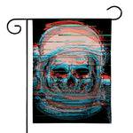 Digital Glitch Astronaut Skull Print House Flag