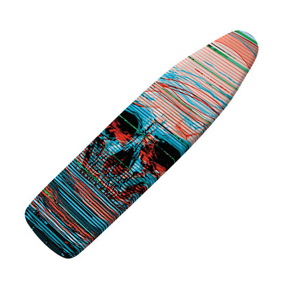 Digital Glitch Astronaut Skull Print Ironing Board Cover