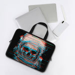 Digital Glitch Astronaut Skull Print Laptop Sleeve With Handle