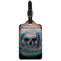 Digital Glitch Astronaut Skull Print Luggage Tag