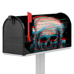 Digital Glitch Astronaut Skull Print Mailbox Cover
