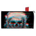 Digital Glitch Astronaut Skull Print Mailbox Cover