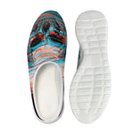 Digital Glitch Astronaut Skull Print Mesh Casual Shoes