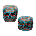 Digital Glitch Astronaut Skull Print Office Chair Cover