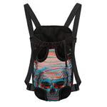 Digital Glitch Astronaut Skull Print Pet Carrier Backpack
