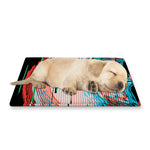 Digital Glitch Astronaut Skull Print Pet Cooling Mat Cover