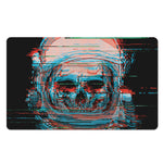 Digital Glitch Astronaut Skull Print Polyester Doormat