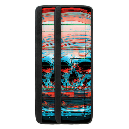 Digital Glitch Astronaut Skull Print Refrigerator Handle Covers