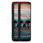 Digital Glitch Astronaut Skull Print Refrigerator Handle Covers