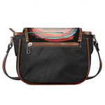 Digital Glitch Astronaut Skull Print Saddle Bag