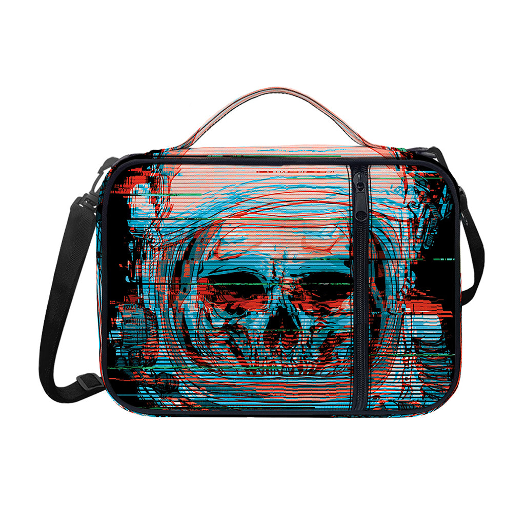 Digital Glitch Astronaut Skull Print Shoulder Strap Bible Bag