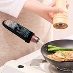 Digital Glitch Astronaut Skull Print Skillet Handle Cover