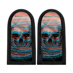 Digital Glitch Astronaut Skull Print Skillet Handle Cover
