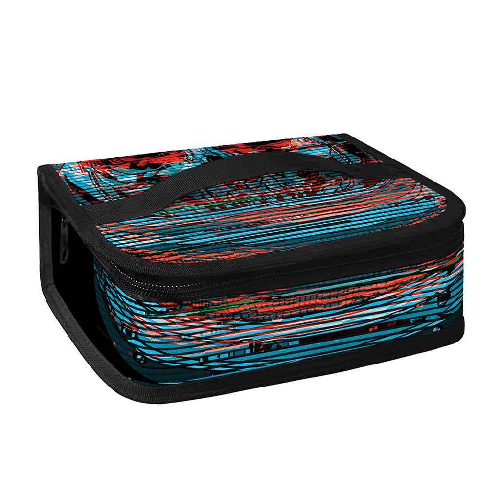 Digital Glitch Astronaut Skull Print Small Lunch Bag