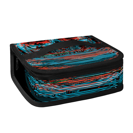 Digital Glitch Astronaut Skull Print Small Lunch Bag