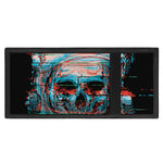 Digital Glitch Astronaut Skull Print Trifold Wallet