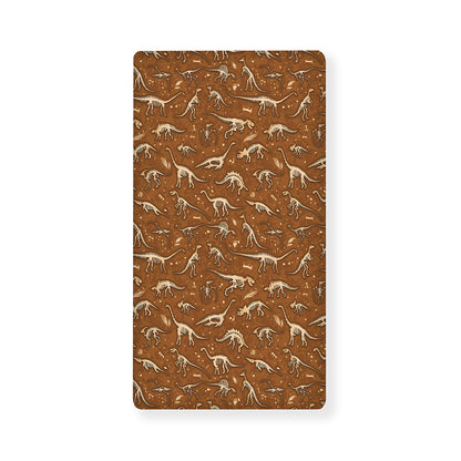 Dino Skeleton Fossil Pattern Print Baby Crib Sheet
