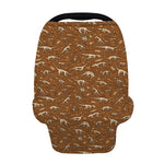 Dino Skeleton Fossil Pattern Print Baby Seat Cover