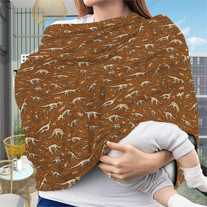 Dino Skeleton Fossil Pattern Print Baby Seat Cover