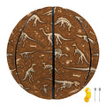 Dino Skeleton Fossil Pattern Print Basketball