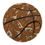 Dino Skeleton Fossil Pattern Print Basketball