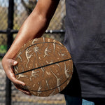 Dino Skeleton Fossil Pattern Print Basketball