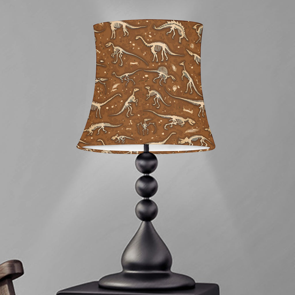 Dino Skeleton Fossil Pattern Print Bell Lamp Shade