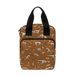 Dino Skeleton Fossil Pattern Print Bible Tote Bag