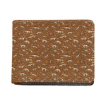 Dino Skeleton Fossil Pattern Print Bifold Wallet