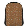 Dino Skeleton Fossil Pattern Print Casual Backpack