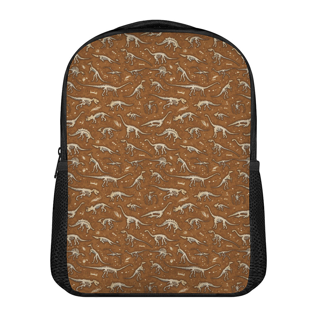 Dino Skeleton Fossil Pattern Print Casual Backpack