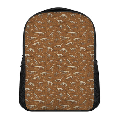 Dino Skeleton Fossil Pattern Print Casual Backpack