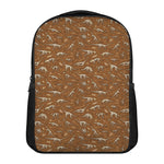 Dino Skeleton Fossil Pattern Print Casual Backpack