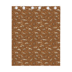 Dino Skeleton Fossil Pattern Print Curtain