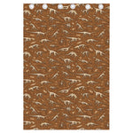 Dino Skeleton Fossil Pattern Print Curtain