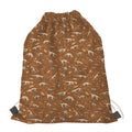 Dino Skeleton Fossil Pattern Print Drawstring Bag