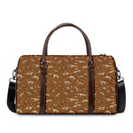 Dino Skeleton Fossil Pattern Print Duffle Bag