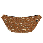 Dino Skeleton Fossil Pattern Print Fanny Pack
