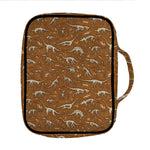 Dino Skeleton Fossil Pattern Print Front Pocket Bible Bag