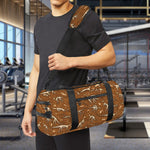 Dino Skeleton Fossil Pattern Print Gym Bag