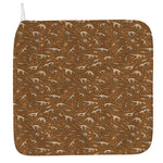 Dino Skeleton Fossil Pattern Print Hand Towel