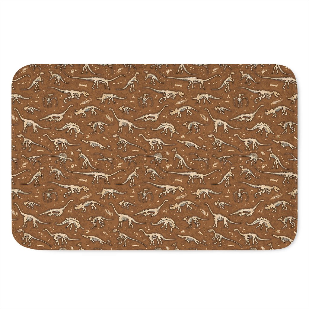 Dino Skeleton Fossil Pattern Print Indoor Door Mat