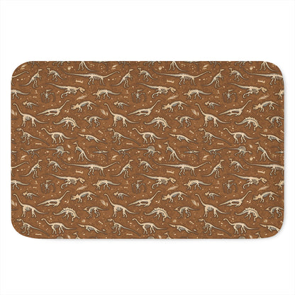 Dino Skeleton Fossil Pattern Print Indoor Door Mat