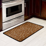 Dino Skeleton Fossil Pattern Print Kitchen Mat