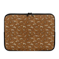 Dino Skeleton Fossil Pattern Print Laptop Sleeve