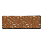 Dino Skeleton Fossil Pattern Print Long Kitchen Mat