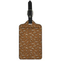 Dino Skeleton Fossil Pattern Print Luggage Tag