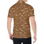 Dino Skeleton Fossil Pattern Print Men's Shirt